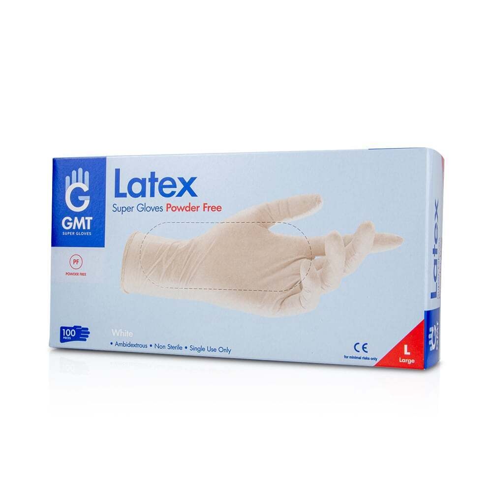 GMT - Εξεταστικά Γάντια Latex χωρίς πούδρα Large - 100τεμ.