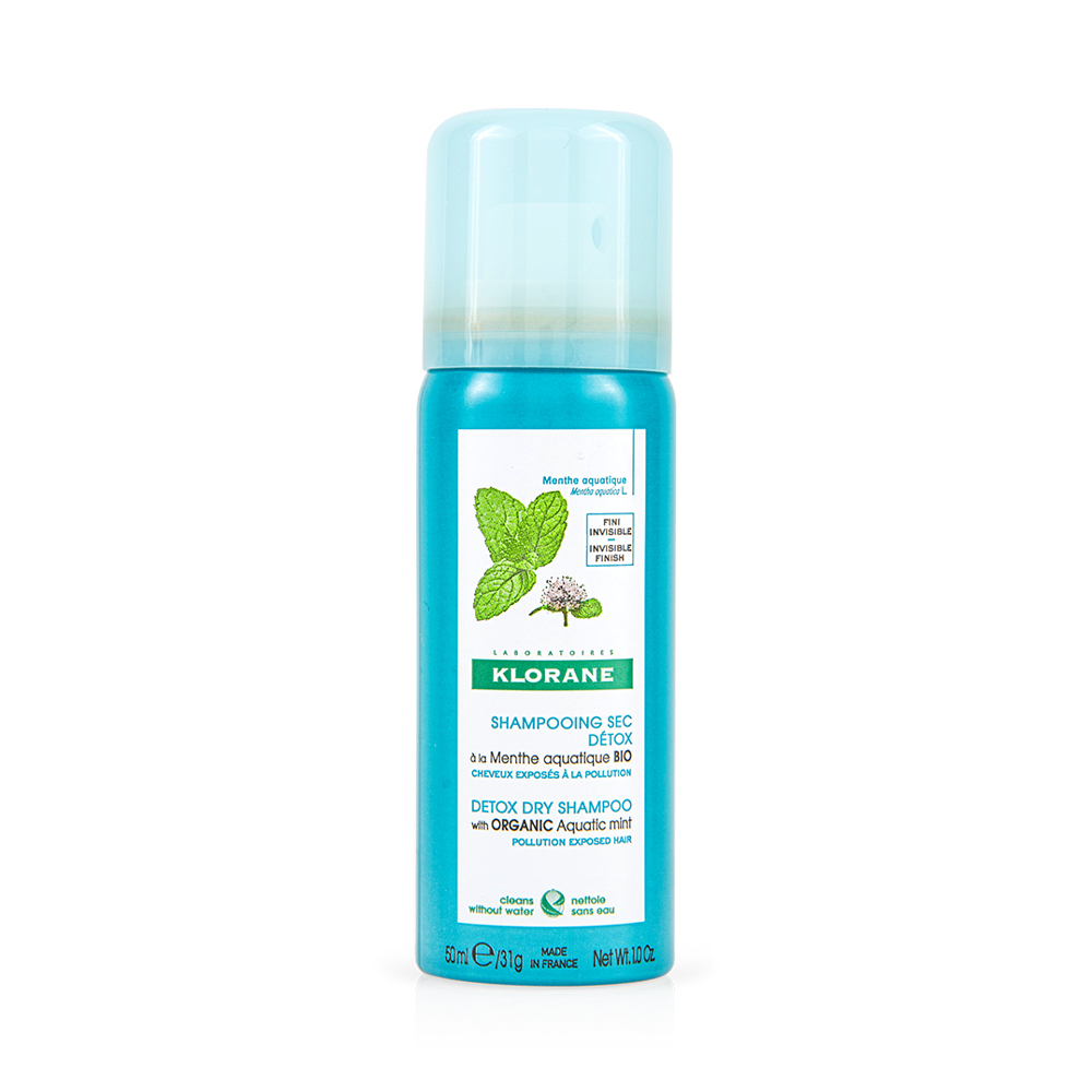 KLORANE - Shampooing Sec Detox a la Menthe Aquatique - 50ml
