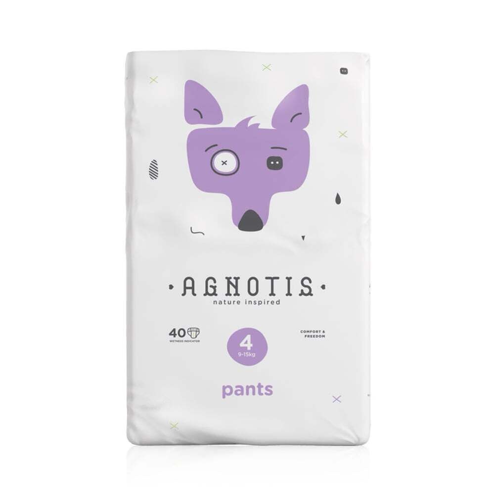 AGNOTIS - Βρεφικές Πάνες Βρακάκι Νο4 (9-15kg) - 40τεμ.