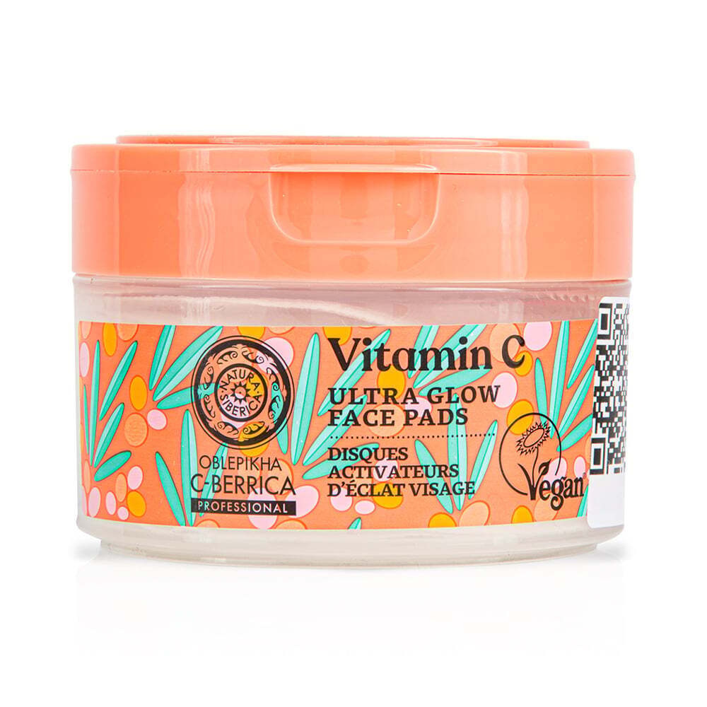 NATURA SIBERICA - OBLEPIKHA C-BERRICA Vitamin C Ultra Glow Face Pads - 20τεμ.