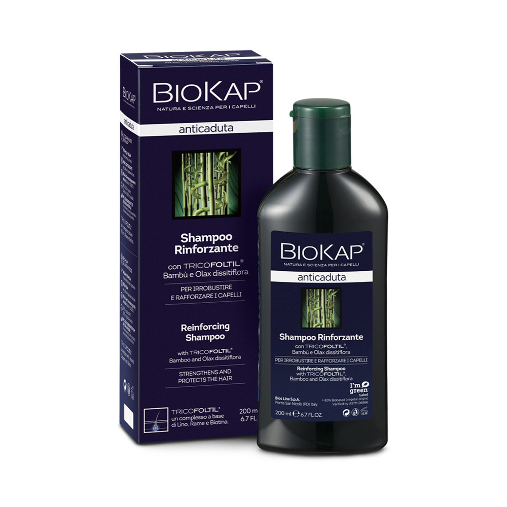 BIOKAP - Reinforcing Shampoo with Tricofoltil Bamboo & Olax Dissitiflora - 200ml