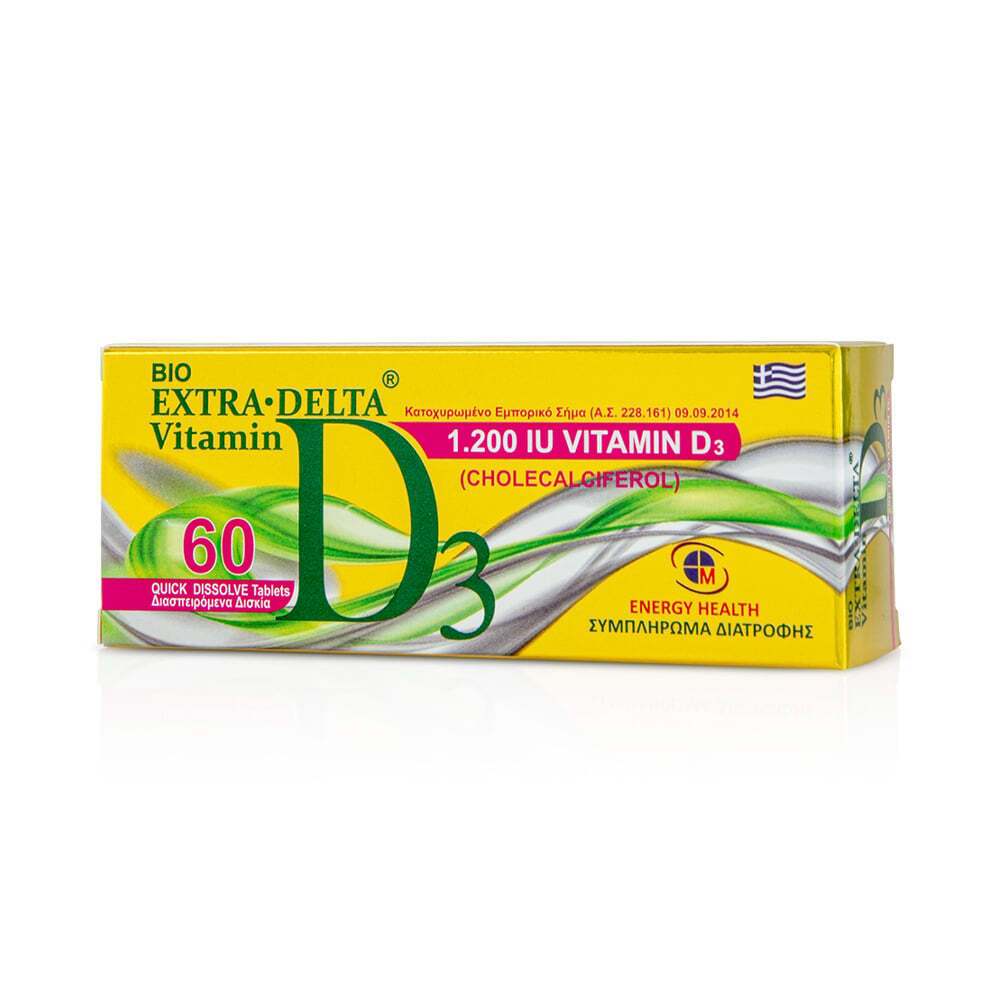 ENERGY HEALTH - Bio Extra Delta Vitamin D3 1200IU - 60tabs