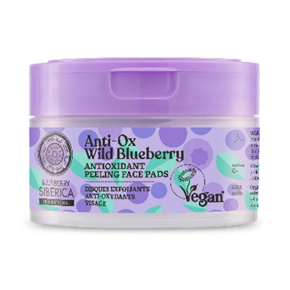 NATURA SIBERICA - BLUEBERRY SIBERICA Anti-Ox Wild Blueberry Antioxidant Peeling Face Pads - 20τεμ.