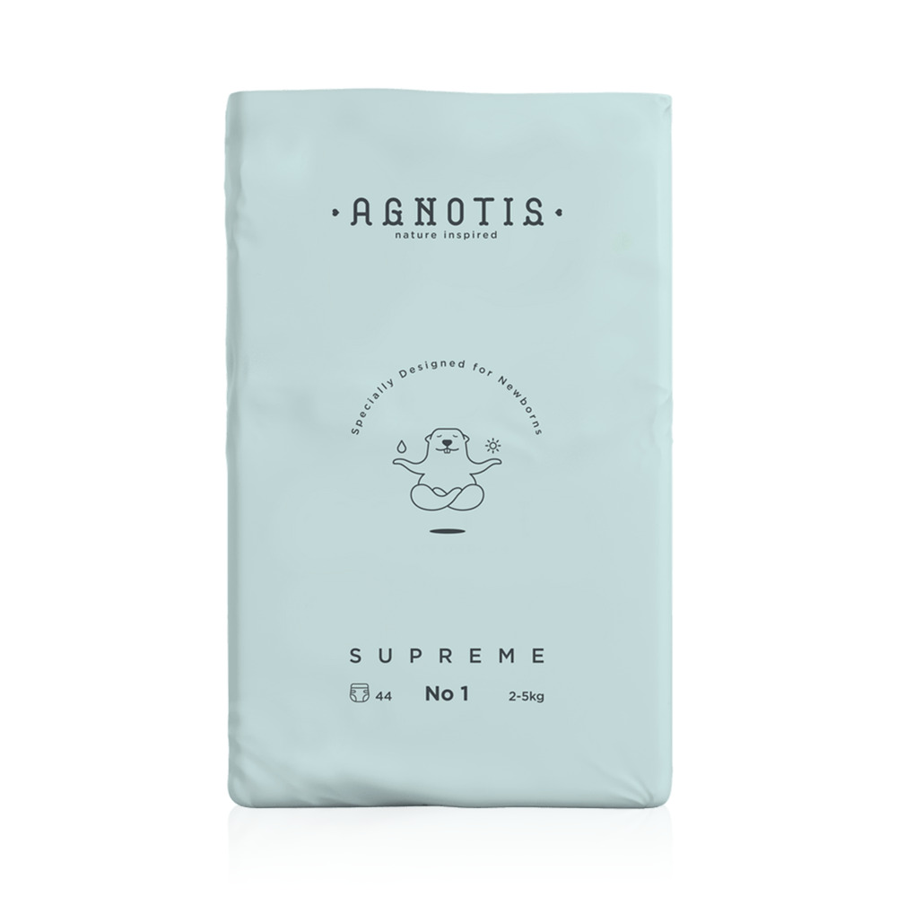 AGNOTIS - SUPREME Βρεφικές Πάνες Νο1 (2-5kg) - 44τεμ