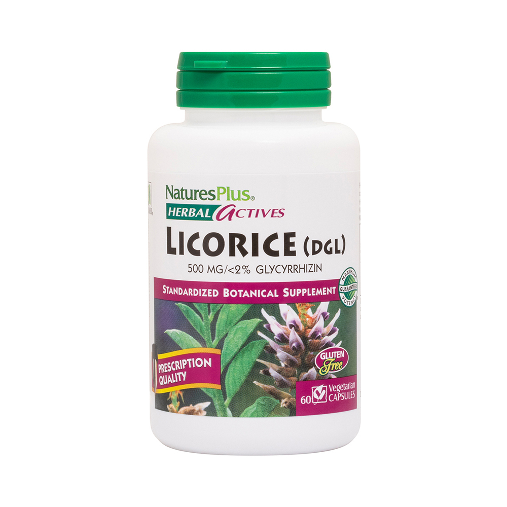 NATURES PLUS - HERBAL ACTIVES Licorice (DGL) - 60caps