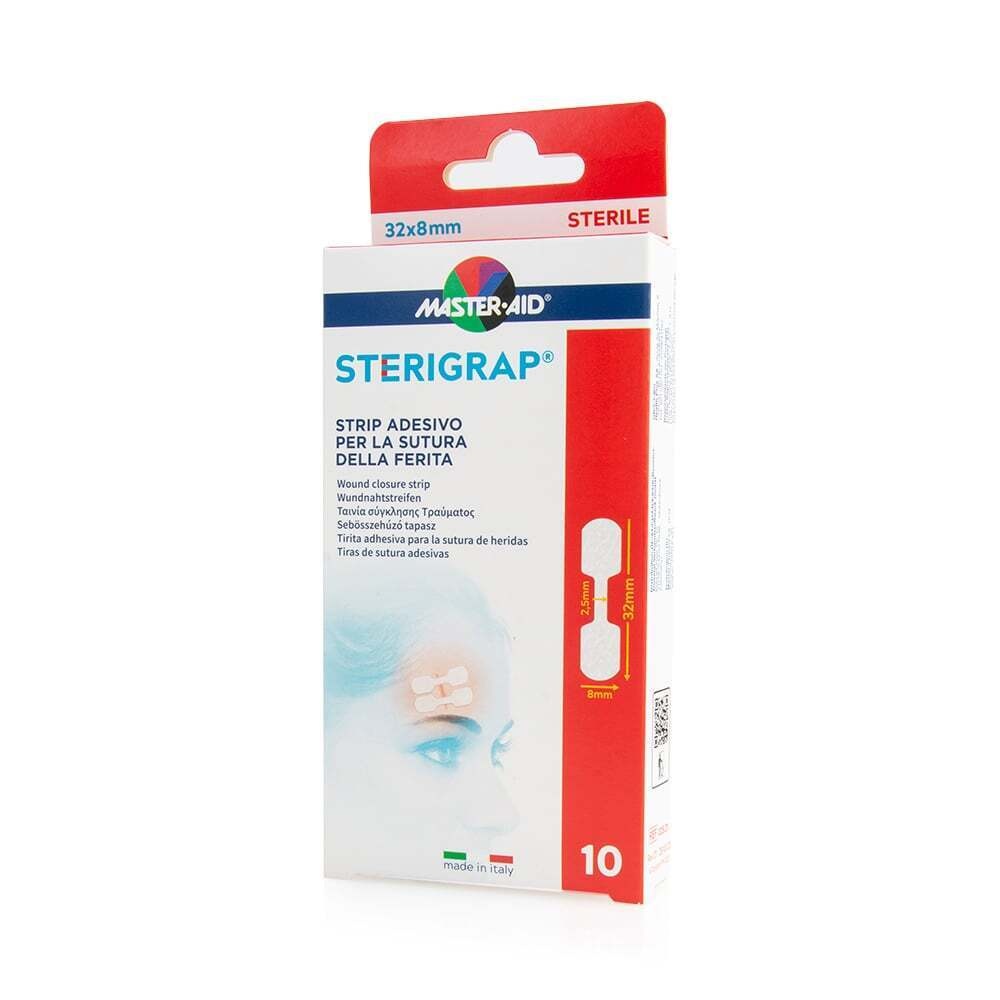 MASTER AID - STERIGRAP Ταινία Σύγκλησης Τραυμάτων (32x8mm) - 10τεμ.