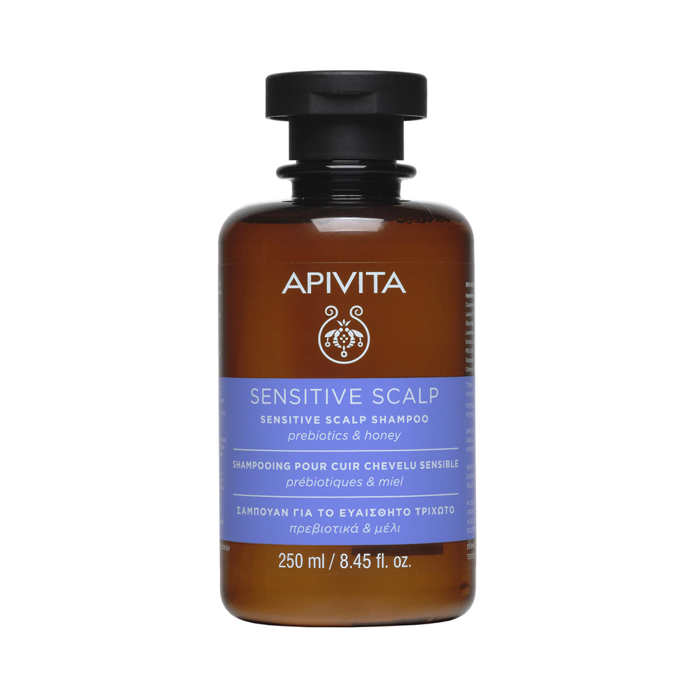 APIVITA - Σαμπουάν για ευαίσθητο τριχωτό με Πρεβιοτικά & Μέλι - 250ml