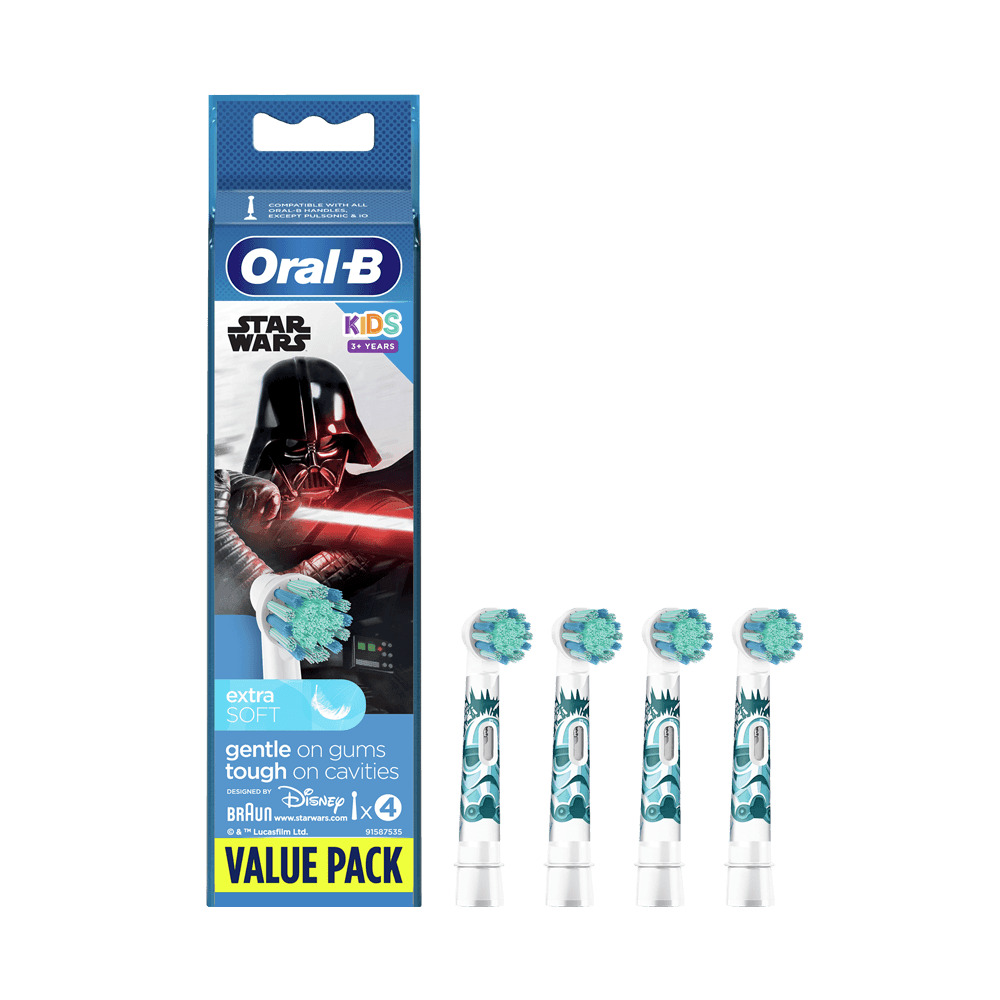 ORAL-B - VALUE PACK KIDS Ανταλλακτικές Κεφαλές Παιδικής Οδοντόβουρτσας Star Wars 3+ - 4τεμ.
