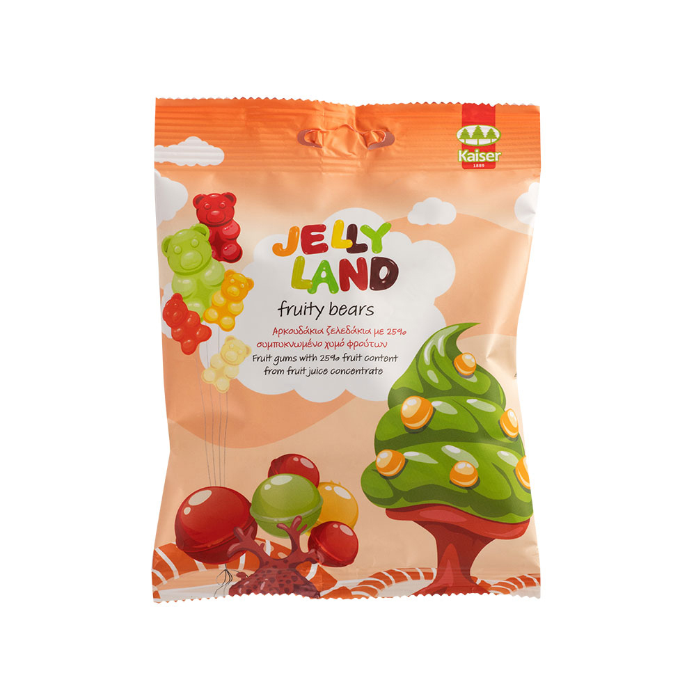 KAISER - JELLY LAND Αρκουδάκια ζελεδάκια με 25% συμπυκνωμένο χυμό φρούτων - 100gr