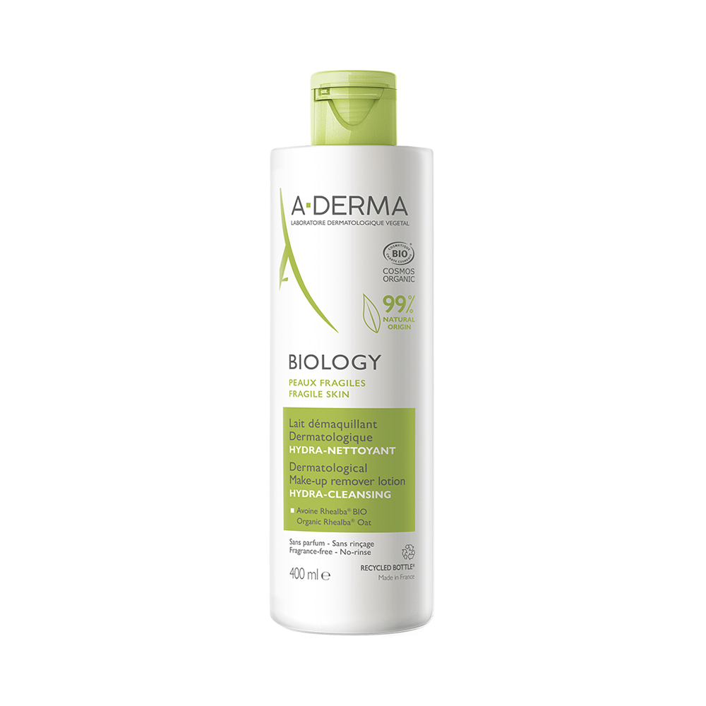 A-DERMA - BIOLOGY Lait Demaquillant Dermatologique - 400ml