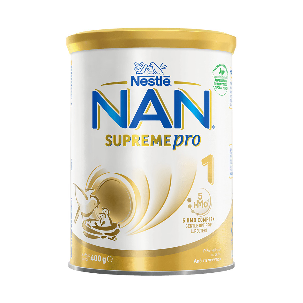 NESTLE - NAN Supreme Pro No1 γάλα για βρέφη σε σκόνη από τη γέννηση με 5HMO - 400gr