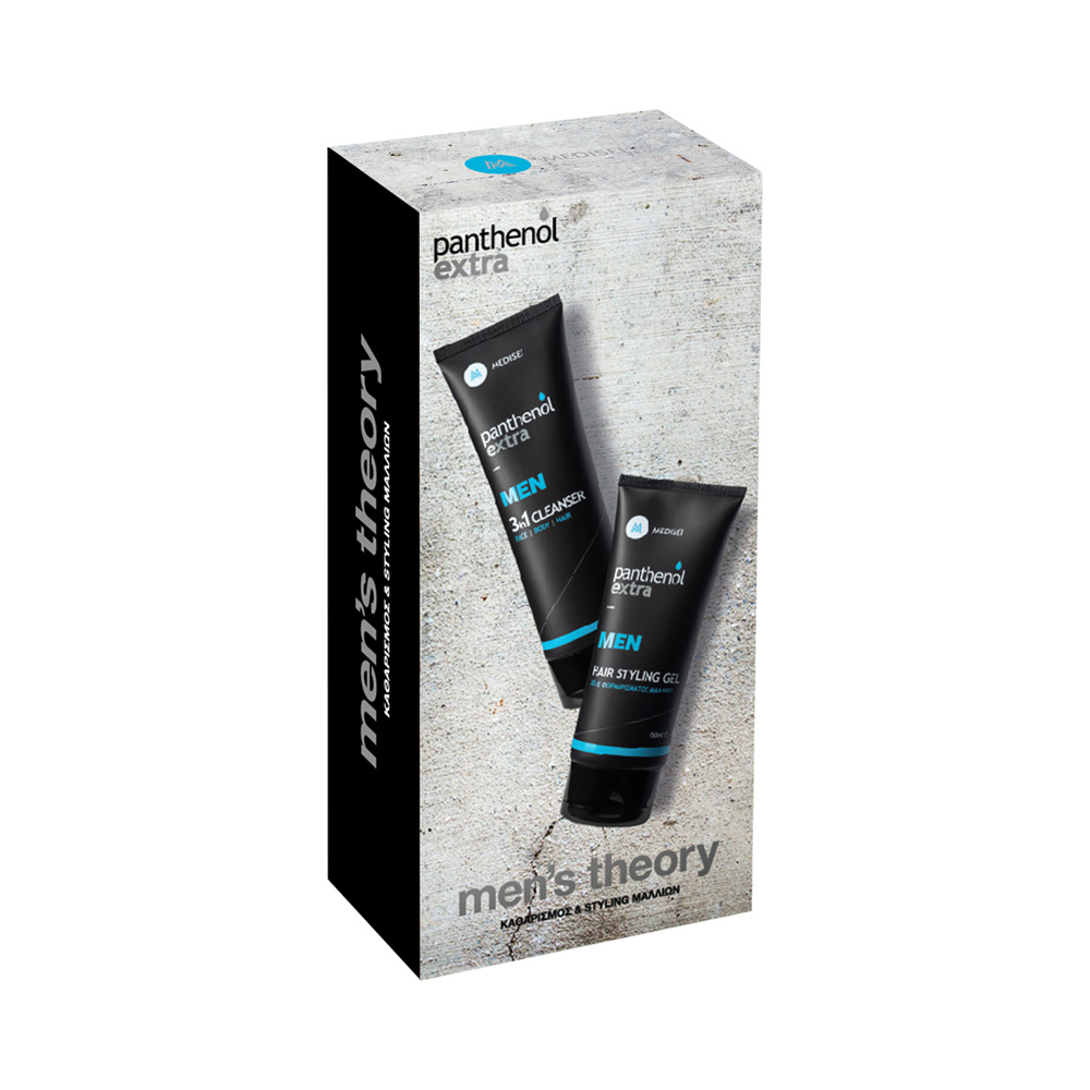 PANTHENOL EXTRA - PROMO PACK MEN'S THEORY 3in1 Cleanser - 200ml & Hair Styling Gel - 150ml
