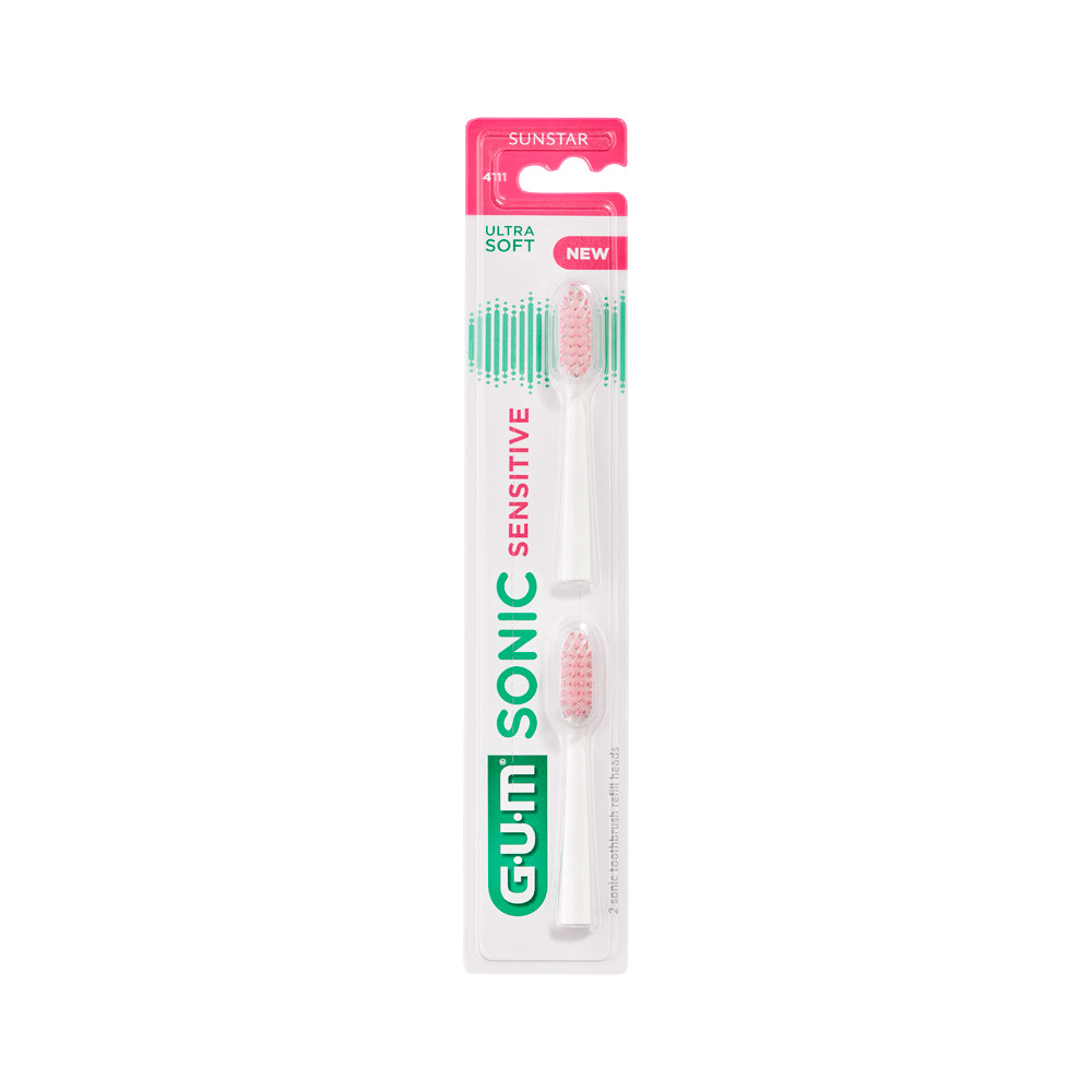 GUM - SONIC Sensitive Ανταλλακτικές Κεφαλές Ultra Soft 4111 - 2τεμ.