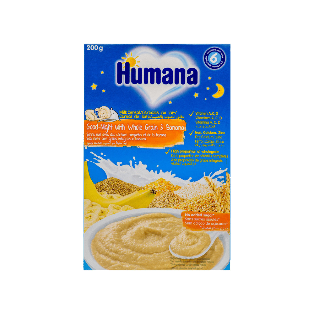 HUMANA - Κρέμα για γλυκό ύπνο με μπανάνα (μετά τον 6ο μήνα) - 200gr