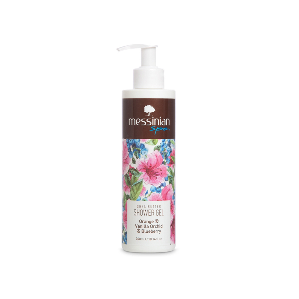 MESSINIAN SPA - SHEA BUTTER Shower Gel Orange, Vanilla, Orchid & Blueberry - 300ml
