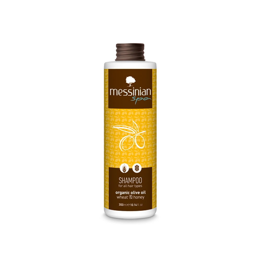 MESSINIAN SPA - ORGANIC OLIVE OIL Shampoo for all hair types Wheat & Honey - 300ml
