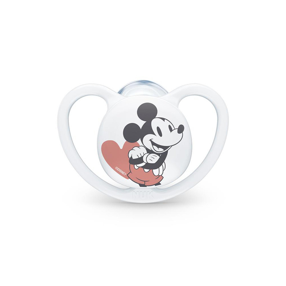 NUK - SPACE Disney Baby Mickey Mouse Πιπίλα Σιλικόνης 0-6m (λευκό) 10.730.716