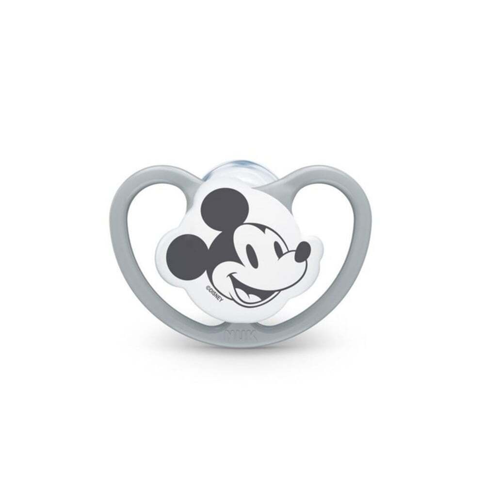 NUK - SPACE Disney Baby Mickey Mouse Πιπίλα Σιλικόνης 6-18m (γκρι) 10.736.750