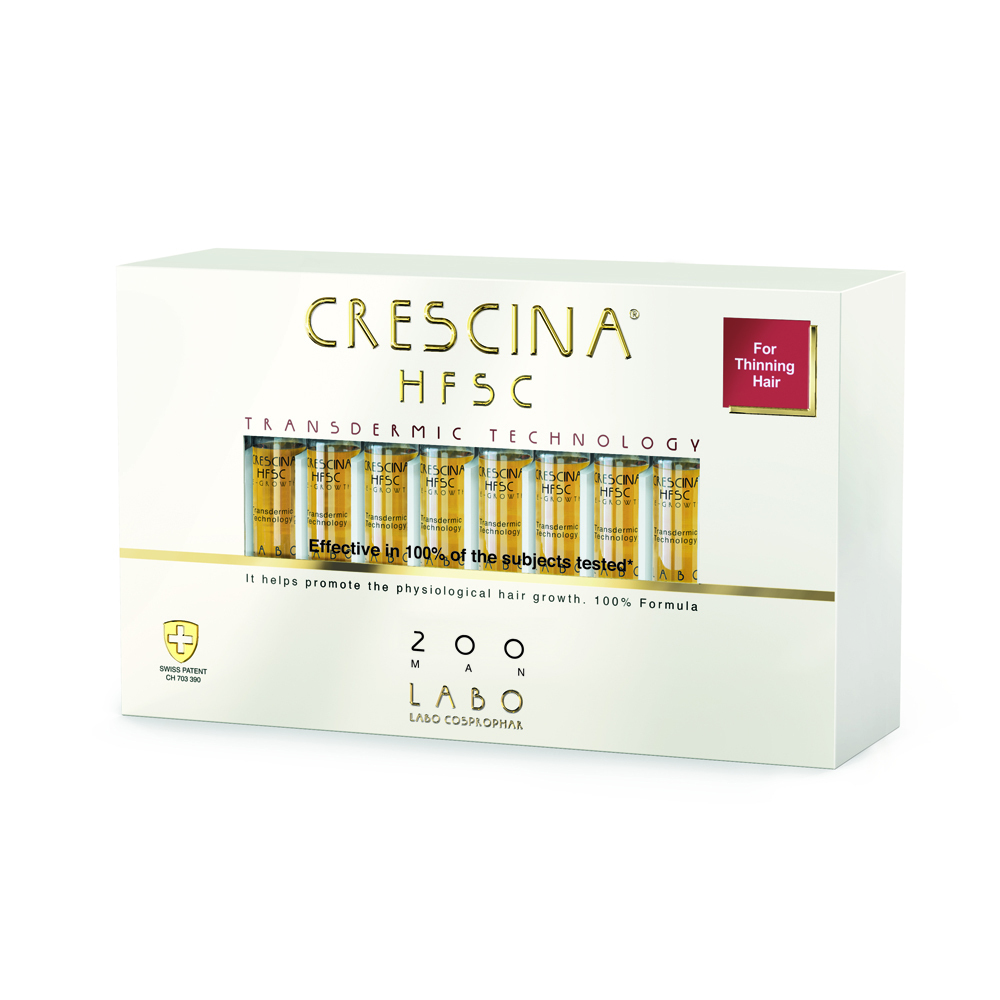 CRESCINA - TRANSDERMIC TECHNOLOGY HFSC 200 for thinning hair Man - 20vials