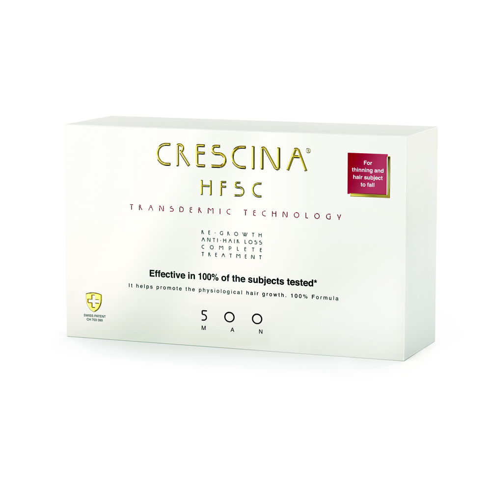 CRESCINA - TRANSDERMIC TECHNOLOGY HFSC 500 for thinning & hair subject to fall Man - 10&10 vials