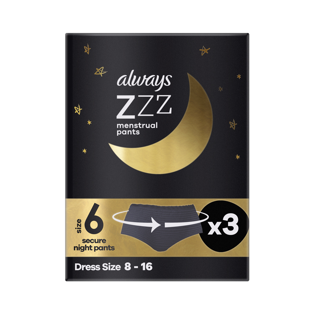 ALWAYS - ZZZ Menstrual Pants (size 6) - 3pants