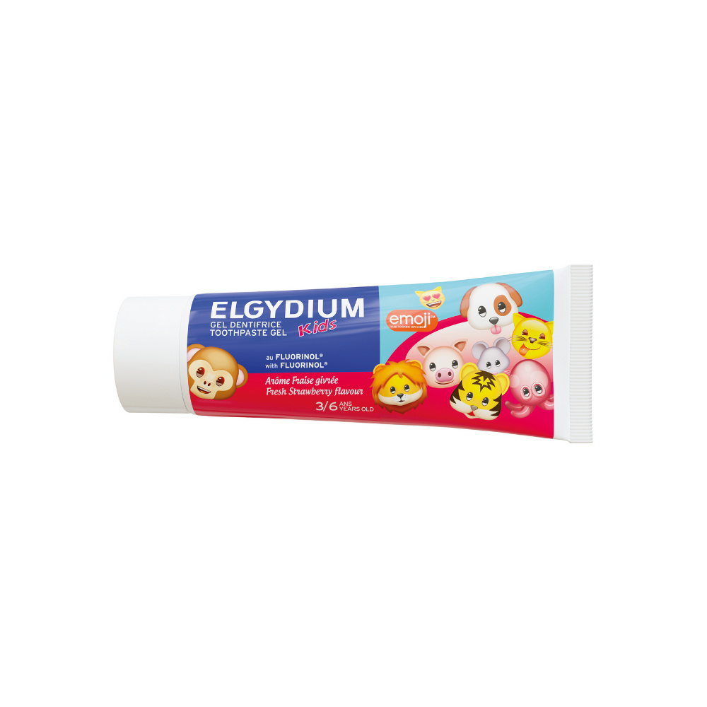 ELGYDIUM - KIDS Emoji Οδοντόπαστα Gel με άρωμα φρέσκιας φράουλας (3-6 ετών) - 50ml