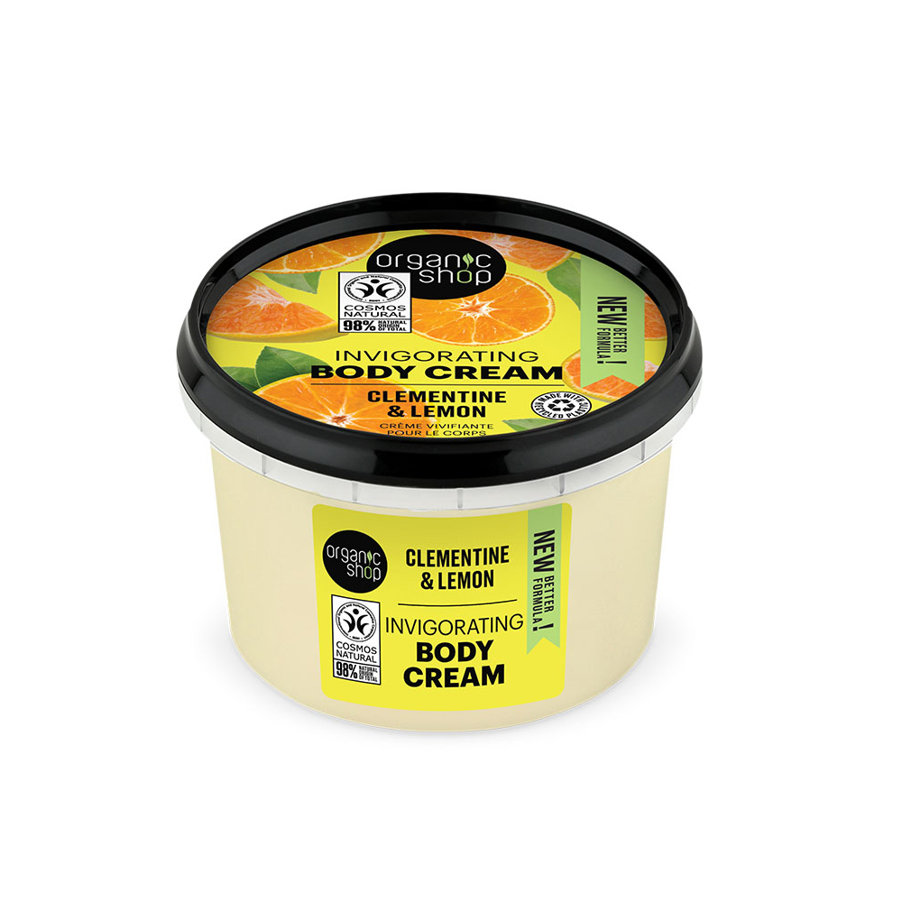 NATURA SIBERICA - ORGANIC SHOP Invigorating Body Cream Clementine & Lemon - 250ml