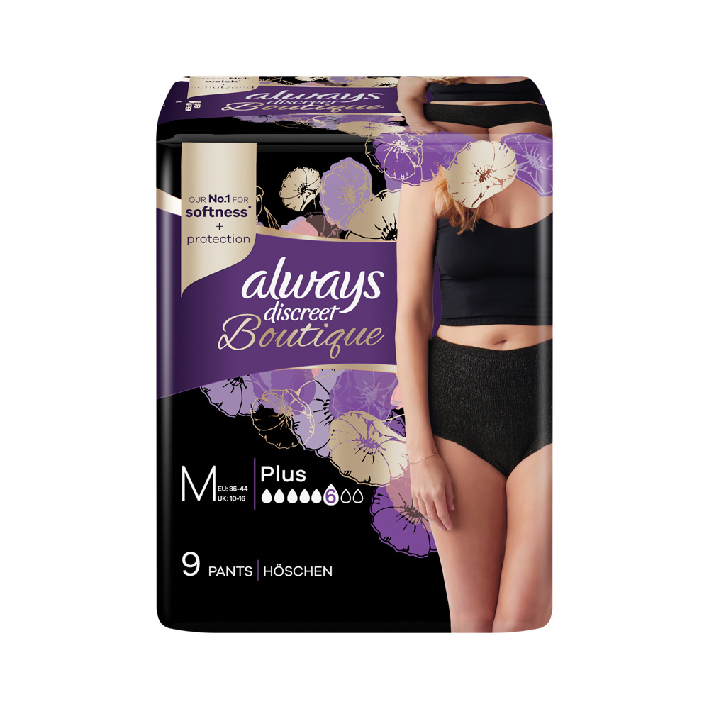 ALWAYS - DISCREET Boutique Plus Medium (μαύρο) - 9pants