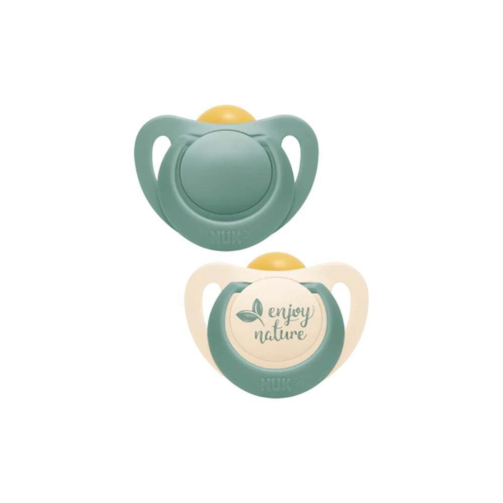 NUK - FOR NATURE Πιπίλα Latex 18-36m (πράσινο-λευκό) - 2τεμ. 10737879