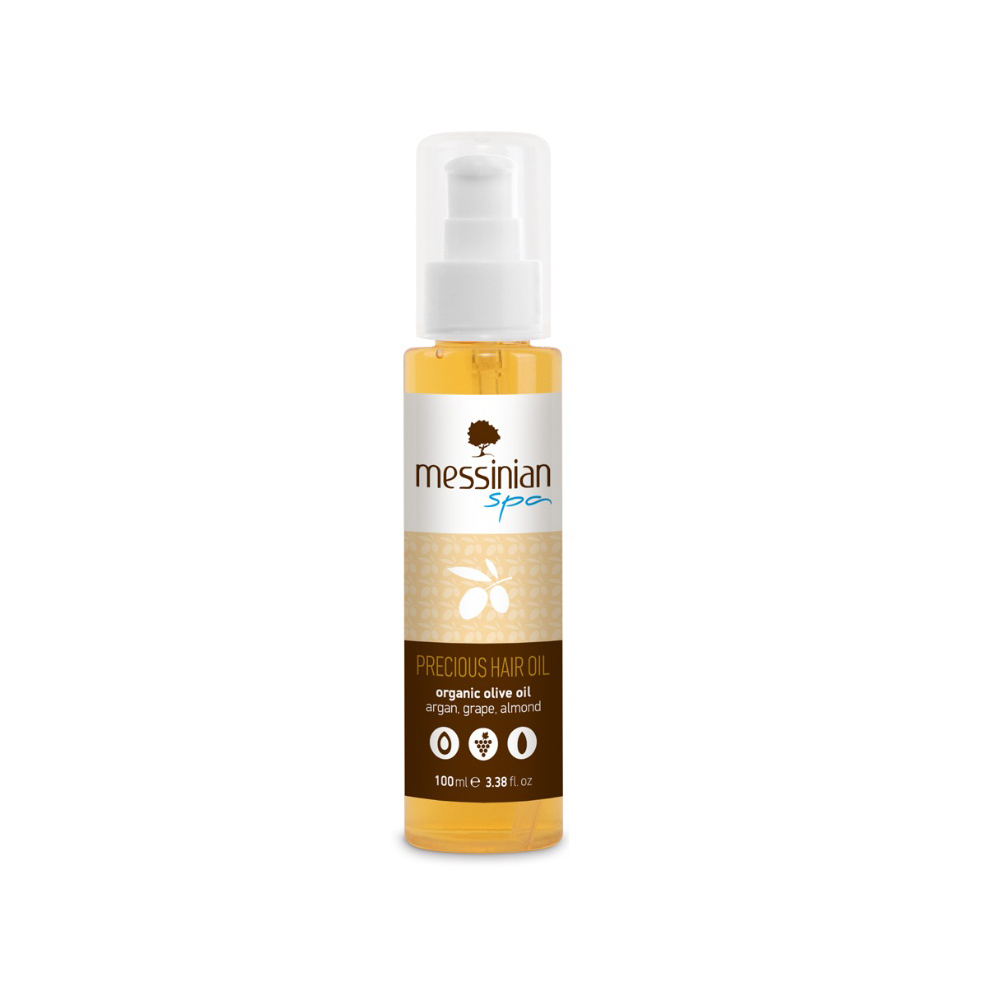 MESSINIAN SPA - ORGANIC OLIVE OIL Precious Hair Oil Argan, Grape & Almond - 100ml