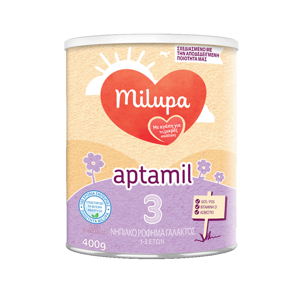 MILUPA - APTAMIL 3 Νηπιακό Ρόφημα Γάλακτος 1-2 ετών - 400gr