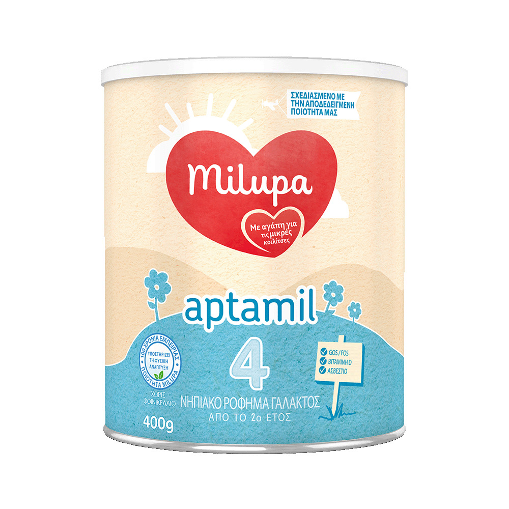MILUPA - Aptamil 4 Νηπιακό Ρόφημα Γάλακτος από το 2ο έτος - 400gr