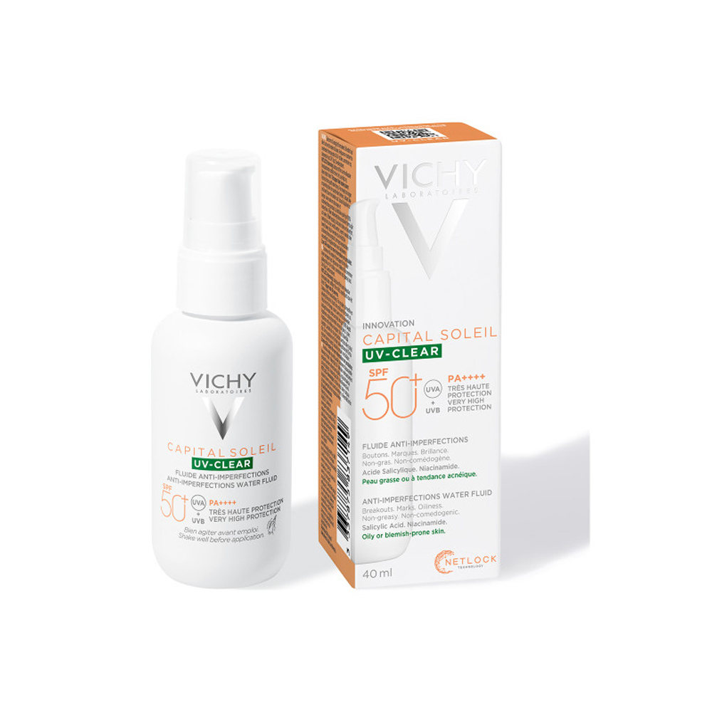 VICHY - CAPITAL SOLEIL UV-CLEAR Water Fluid Anti-Imperfections SPF50+ - 40ml