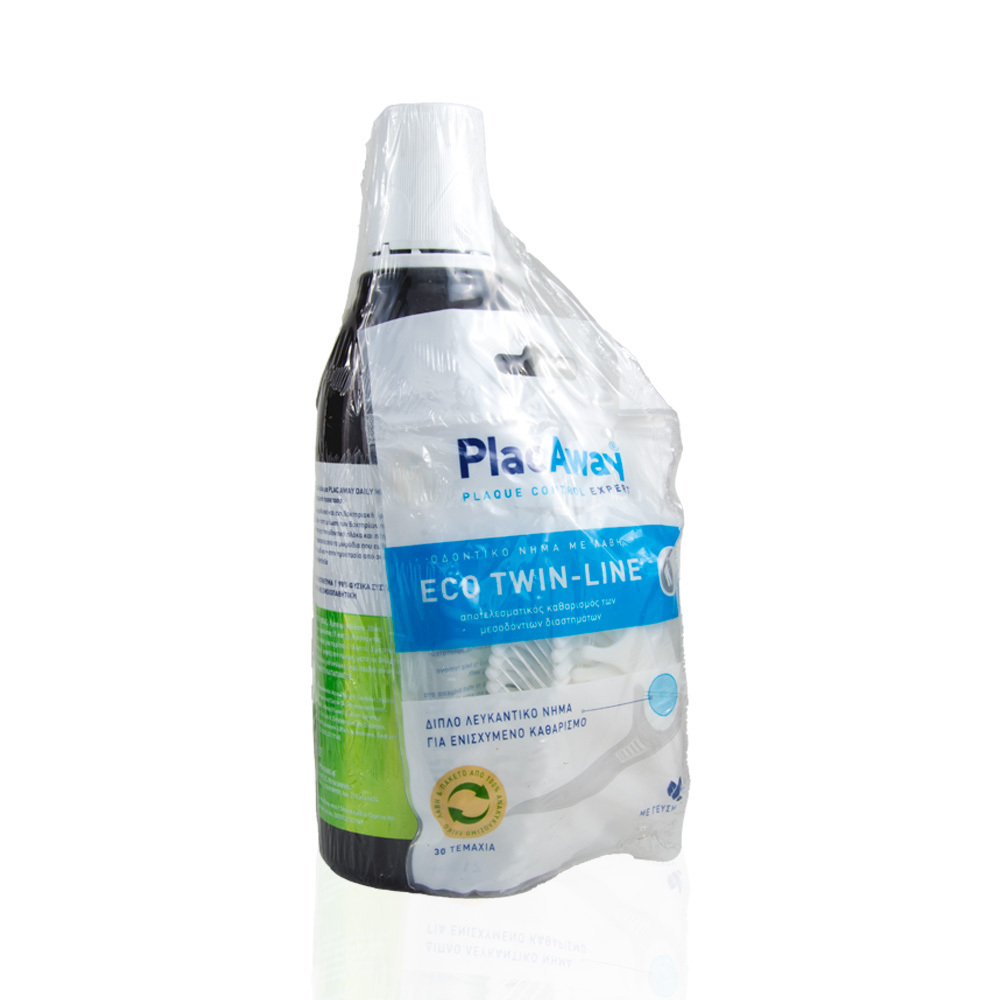 PLAC AWAY - PROMO PACK DAILY Μild Στοματικό Διάλυμα - 500ml ΜΕ ΔΩΡΟ Eco Twin-Line - 30τεμ.