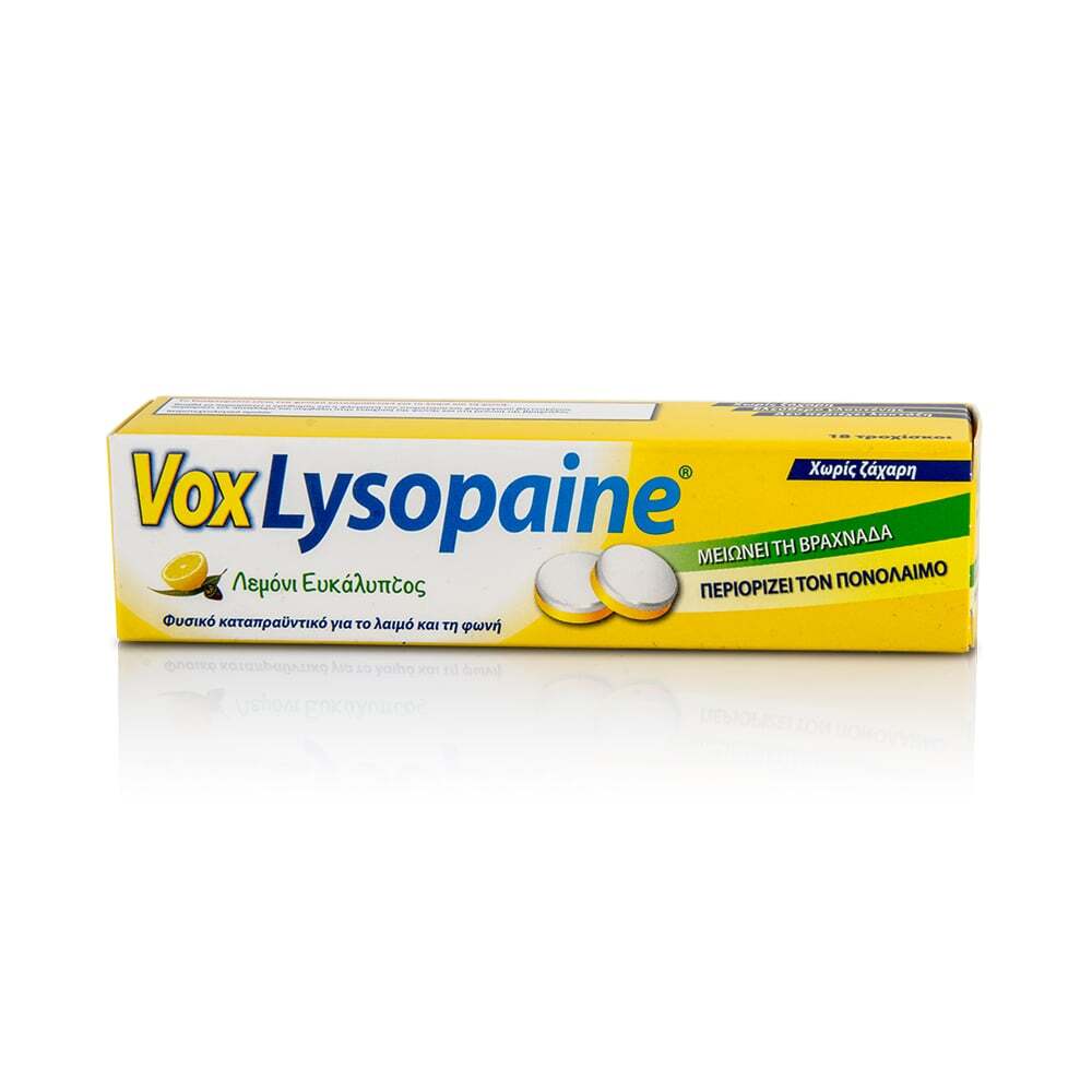 VOX LYSOPAINE - Vox Lysopaine Λεμόνι Ευκάλυπτος - 18tabs