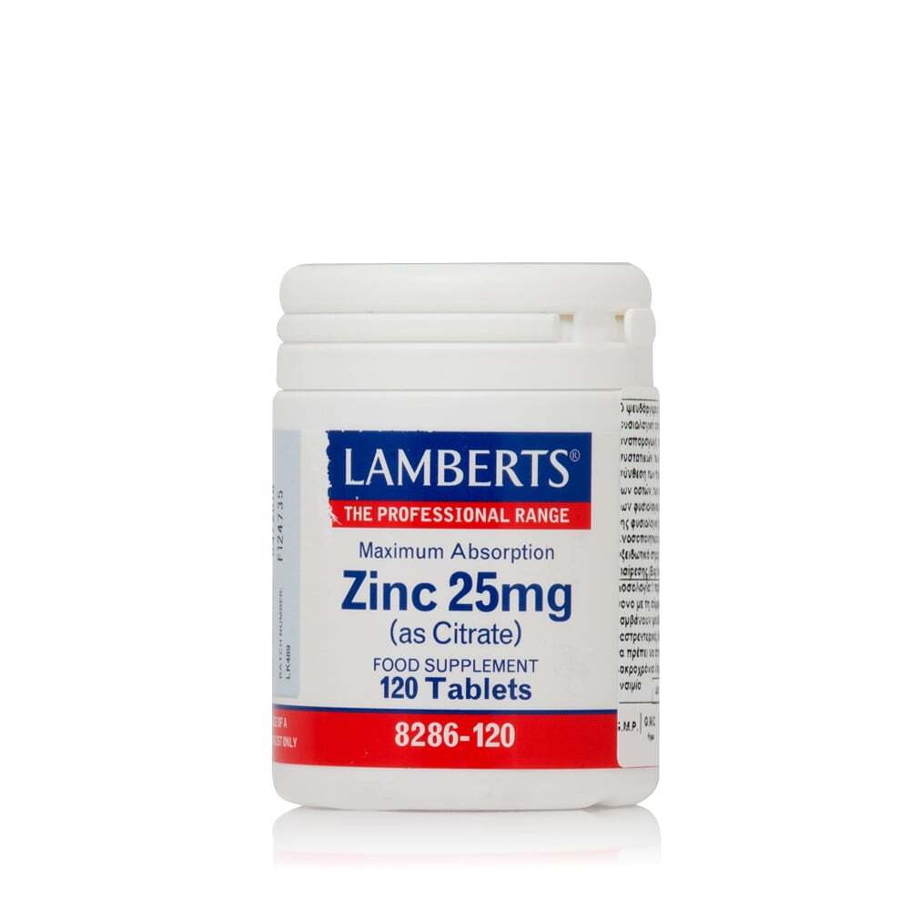 LAMBERTS - Zinc (as Citrate) 25mg - 120tabs