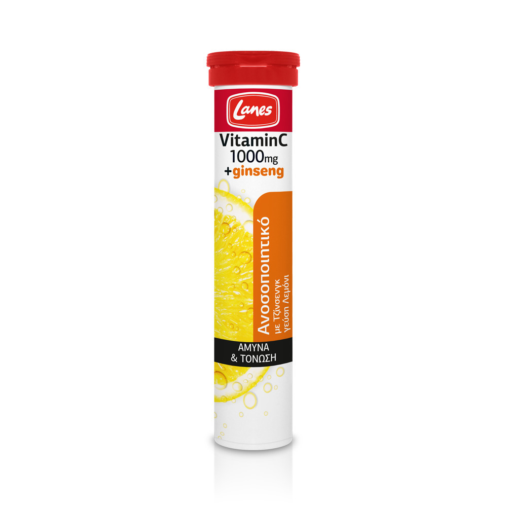 LANES - Vitamin C 1000mg+Ginseng - 20eff.tabs