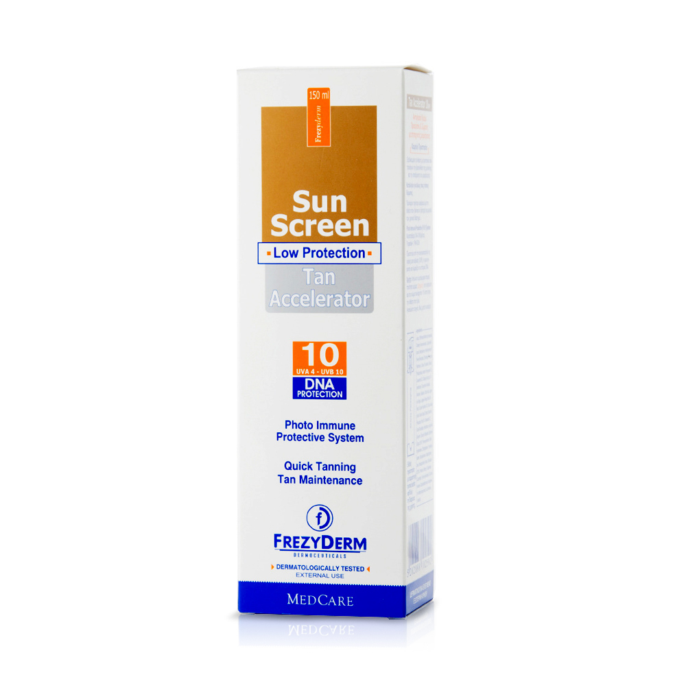 FREZYDERM - SUN SCREEN Tan Accelerator SPF10 - 150ml