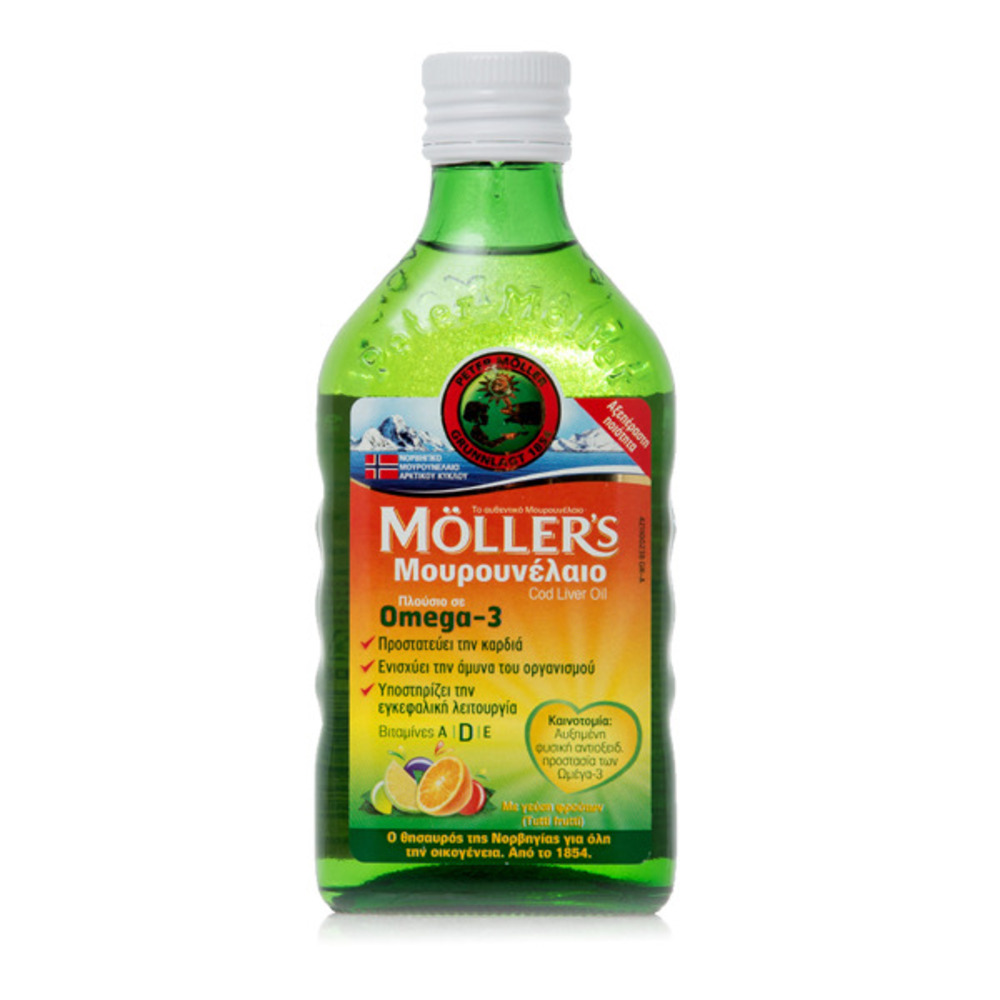 MOLLER'S - Μουρουνέλαιο (Cod Liver Oil) Tutti Frutti Flavour - 250ml