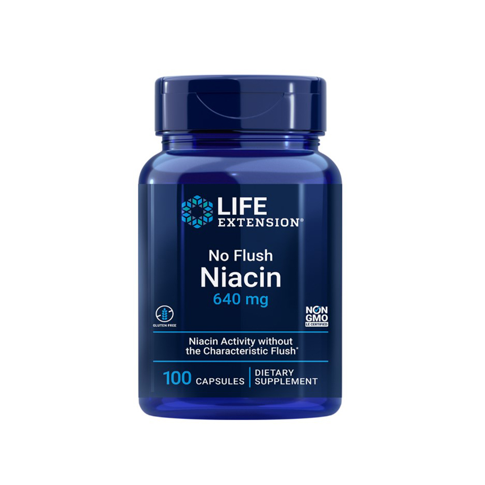 LIFE EXTENSION - No Flush Niacin 640mg - 100caps