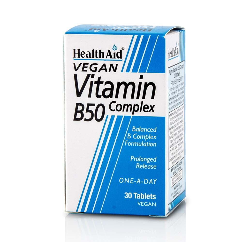 HEALTH AID - VEGAN Vitamin B50 Complex - 30tabs