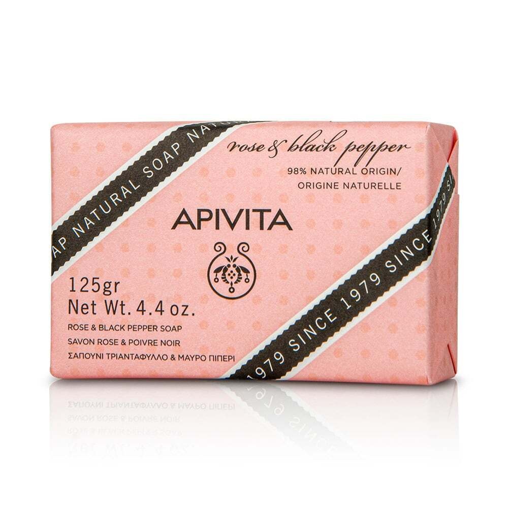APIVITA - Σαπούνι με Τριαντάφυλλο & Μαύρο Πιπέρι - 125gr