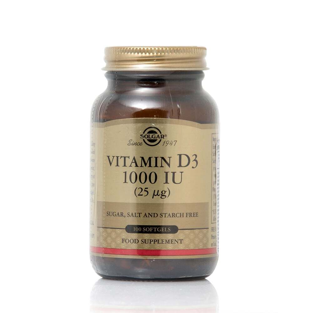 SOLGAR - Vitamin D3 1000IU (25μg) - 100softgels