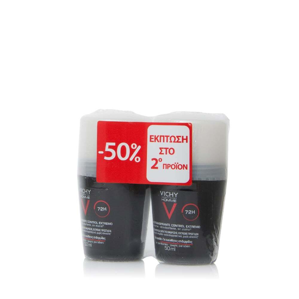 VICHY - PROMO PACK 2 ΤΕΜΑΧΙΑ HOMME DEODORANT Anti Transpirant 72h - 50ml με 50% στο 2ο προιόν