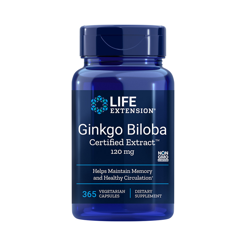 LIFE EXTENSION - Ginkgo Biloba Certified Extract 120mg - 365caps
