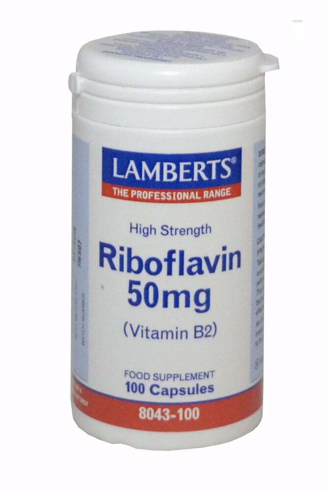 LAMBERTS - Riboflavin 50mg (Vitamin B2) - 100caps
