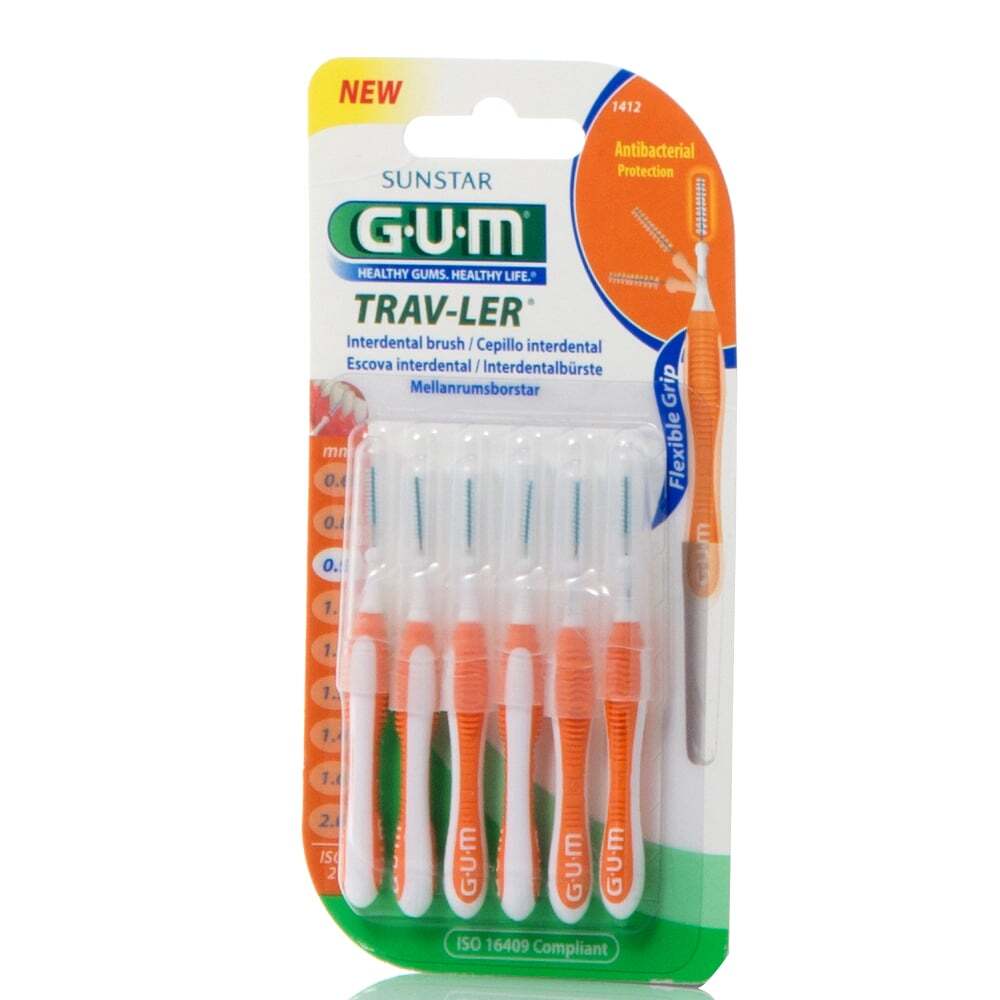 GUM - Trav-Ler Interdental Brush 1412 (0,9mm) - 6brushes