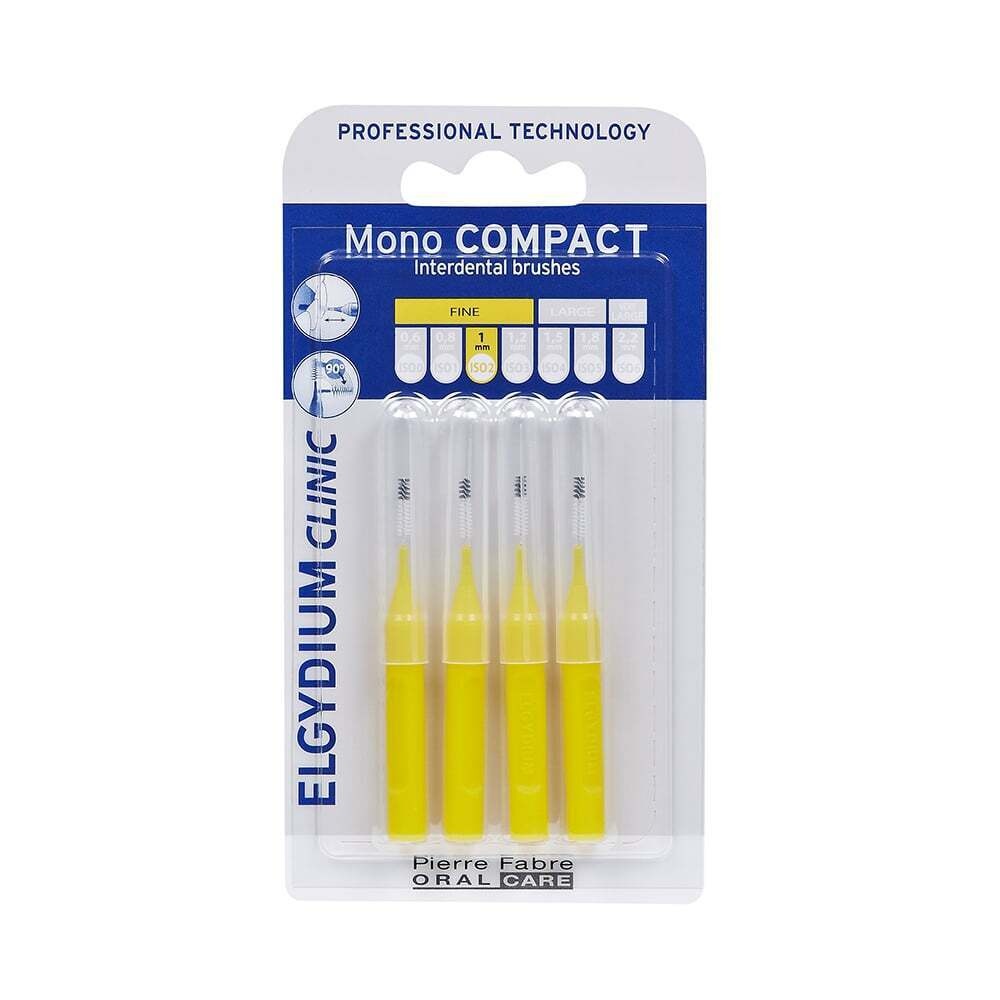 ELGYDIUM - CLINIC Mono Compact Μεσοδόντια Βουρτσάκια Κίτρινο 0.5 - 4τεμ.