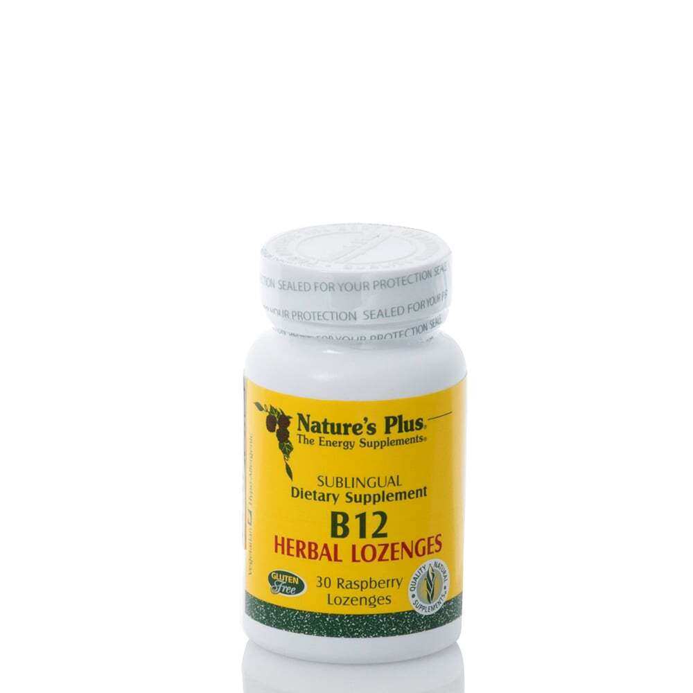 NATURE'S PLUS - B-12 Herbal Raspberry Lozenges 1000mcg - 30lozenges