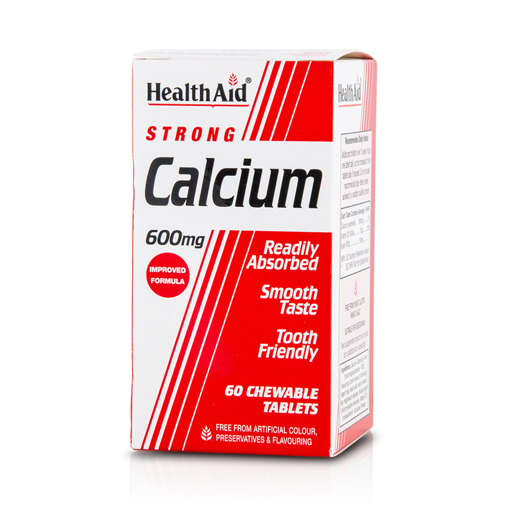 HEALTH AID - Calcium Strong 600mg - 60chew. tabs
